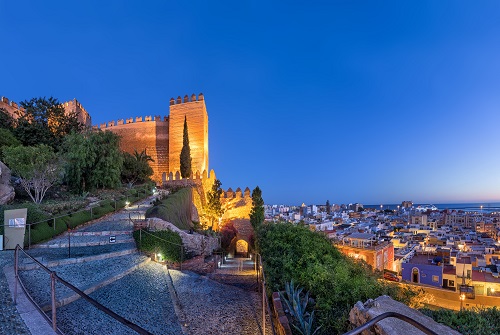 Vista de la ciudad de Almería desde la muralla de la Alcazaba